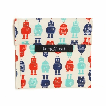 Reusable Snack Bag - Retro Robots