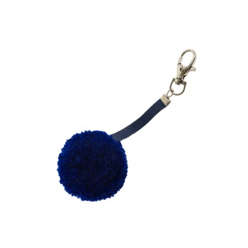 Blue Pom Pom Keyring