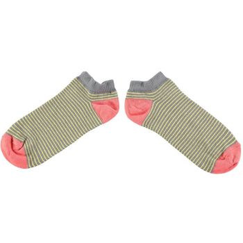 Cotton Trainer Socks - Grey Stripe