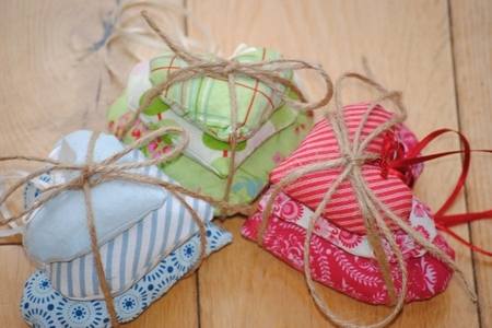 Handmade lavender hearts